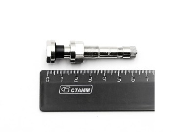 Металлический угловой вентиль для б/к легкосплавных дисков грузовых автомобилей и автобусов (диаметр отверстия в диске 9,7 мм, длина 60 мм) TECH 1333