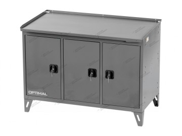 Верстак слесарный трехтумбовый, 3 серые створки (ral 7012/7015) nordberg nw303 7012/7015