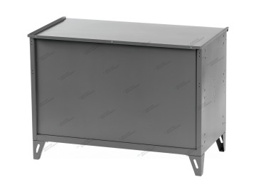 Верстак слесарный трехтумбовый, 2 серые створки (ral 7012/7015) nordberg nw302 7012/7015