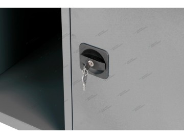 Верстак слесарный трехтумбовый, 2 серые створки (ral 7012/7015) nordberg nw302 7012/7015