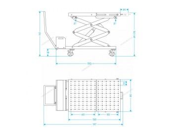 Стол подъемный электрогидравлический для АКБ электромобиля, 1000 кг Nordberg N3T1000H