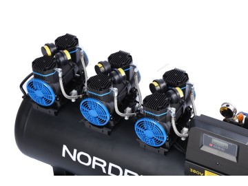Компрессор безмасляный 380 В, ресивер 160 л, 750 л/мин Nordberg NCEO160/750