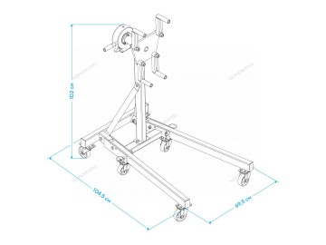 Стенд для ремонта двигателя с редуктором складной, 500 кг NORDBERG N30091R