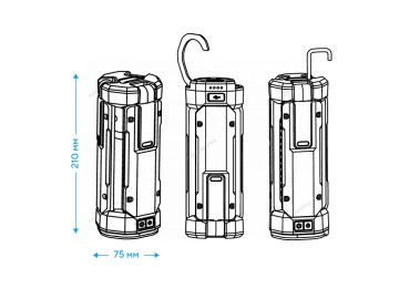 Фонарь складной, аккумуляторный NORDBERG 1921