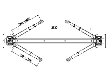 Электрогидравлический двухстоечный подъемник г/п 4000 кг. KraftWell VERSA 2B