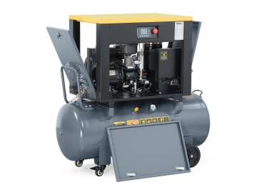 Компрессор винтовой 680 л/мин, 10 бар, 200 л, 380В KraftWell арт. KRW-PSC680-200L