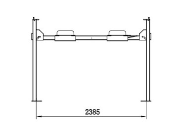 Электрогидравлический четырехстоечный подъемник г/п 4 т. KraftWell арт. QUATTRO 4F